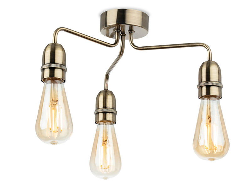 Firstlight Leon 3 Light Flush Ceiling Fitting 2883AB