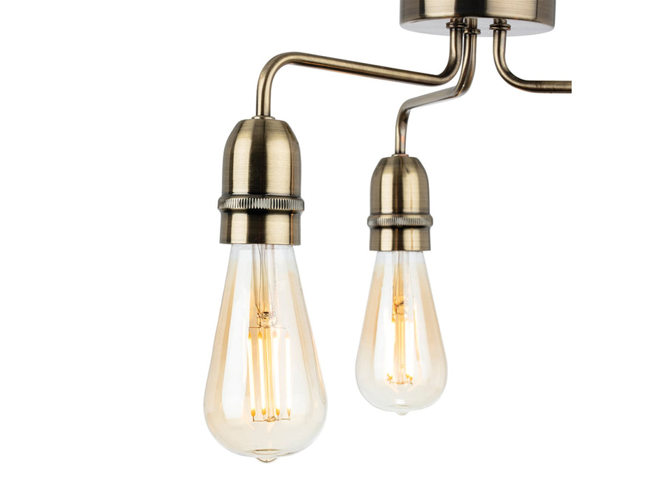 Firstlight Leon 3 Light Flush Ceiling Fitting 2883AB