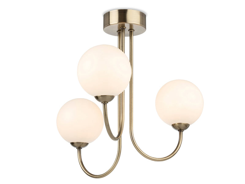 Firstlight Lyndon 3 Light Flush Fitting 2886AB