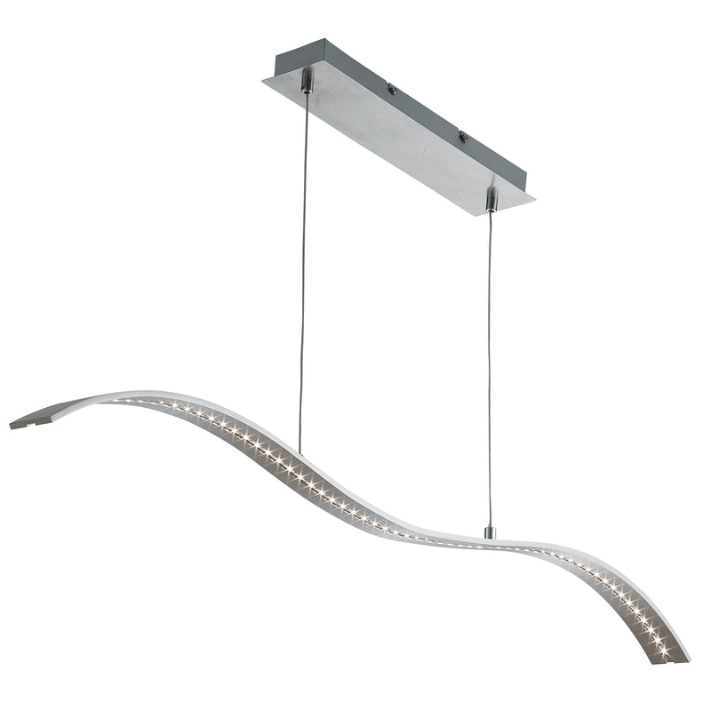 Searchlight  2076SS Wing Bar Pendant - Satin Silver Metal