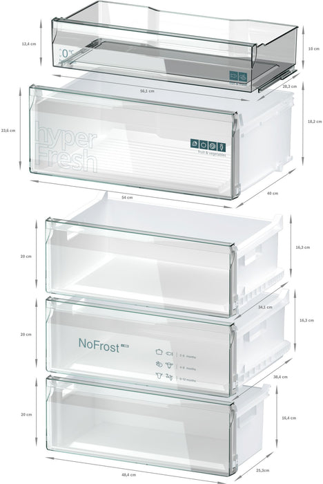 Siemens KG49NXIDF iQ300, Free-standing fridge-freezer - Bonus Superstore