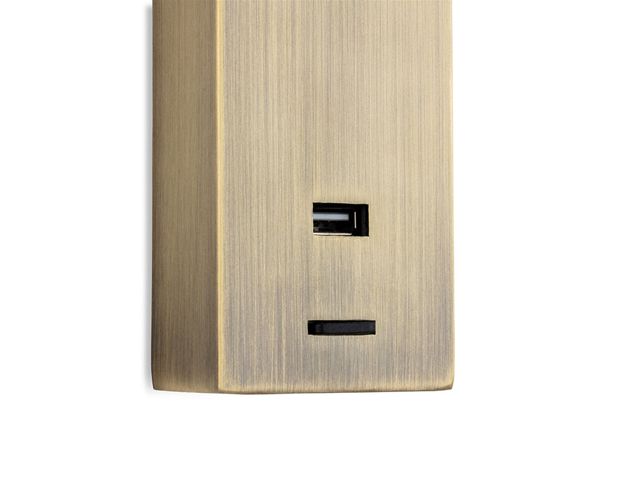 Firstlight Clifton LED Flexi Wall Light & USB 2895AB