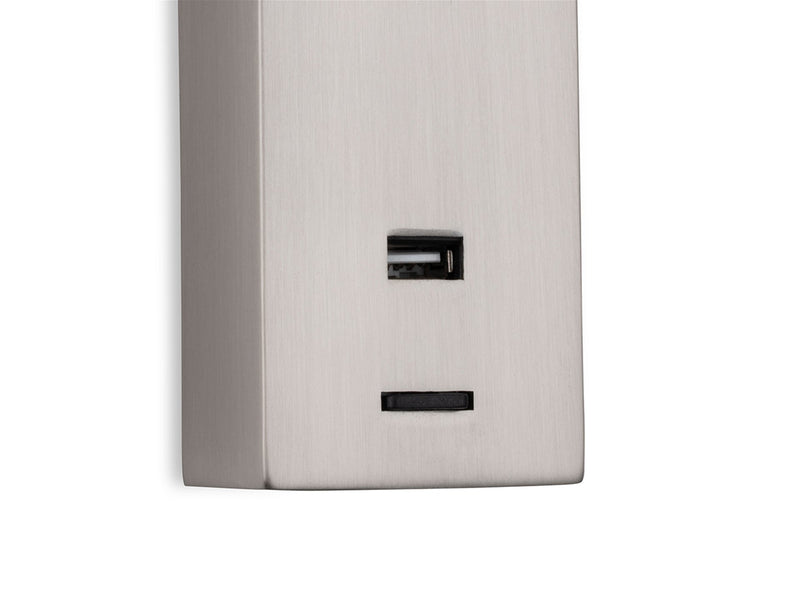 Firstlight Clifton LED Wall Light & USB Port 2896BS