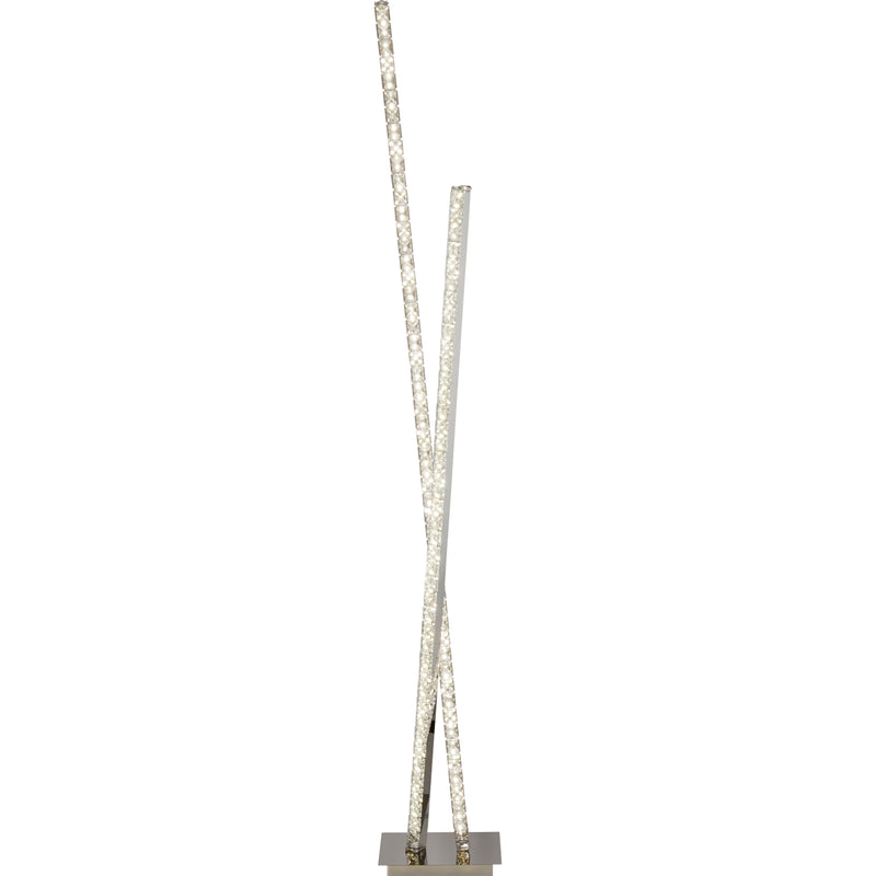 Searchlight  2112CC Clover  Floor Lamp - Chrome Metal & Clear Crystal