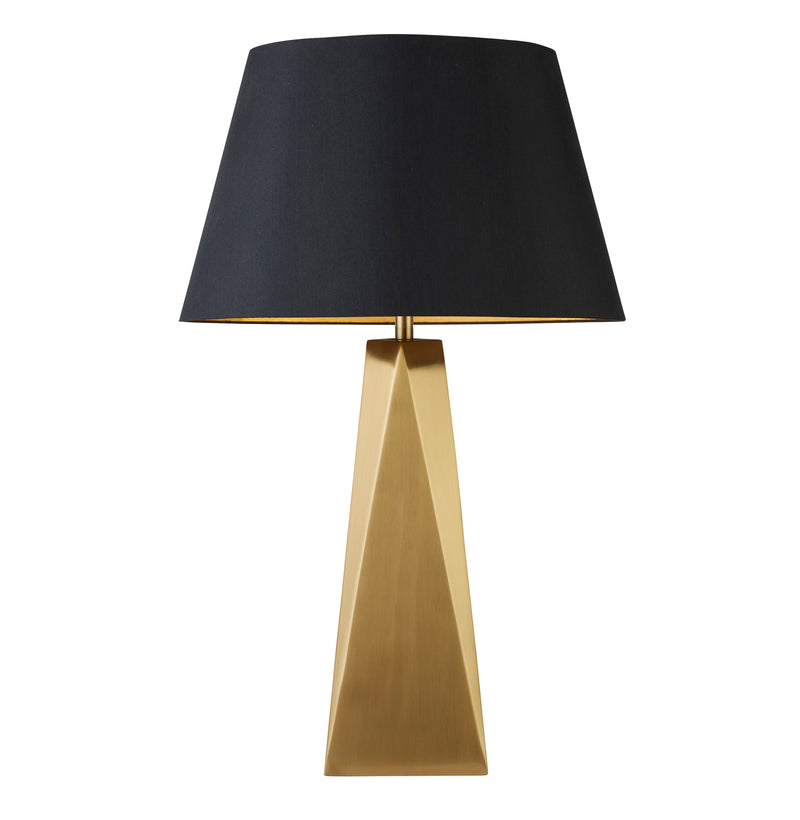 Searchlight  2213GO Maldon Table Lamp - Gold Metal & Black Shade with Gold Inner