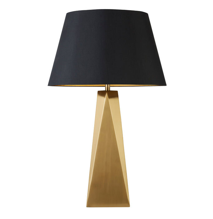 Searchlight 2213GO Maldon Table Lamp - Gold Metal & Black Shade with Gold Inner