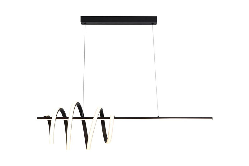 Searchlight 22510BK Sword LED Pendant, Black Metal