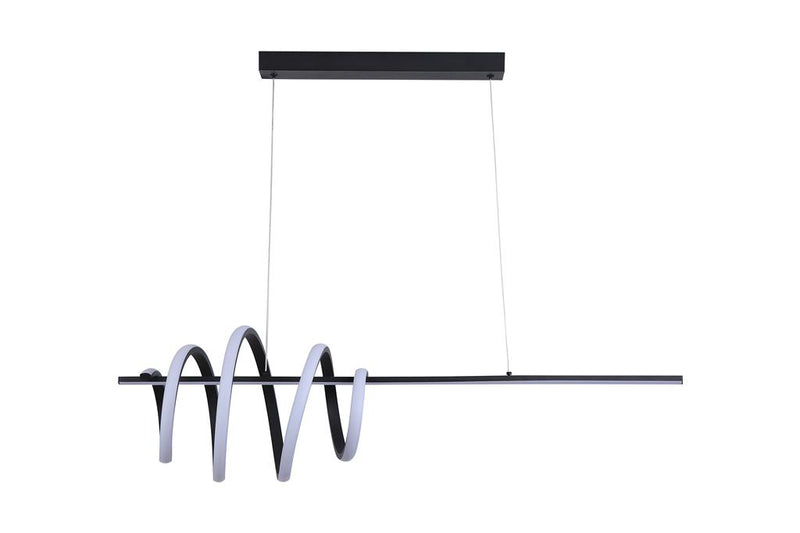 Searchlight 22510BK Sword LED Pendant, Black Metal
