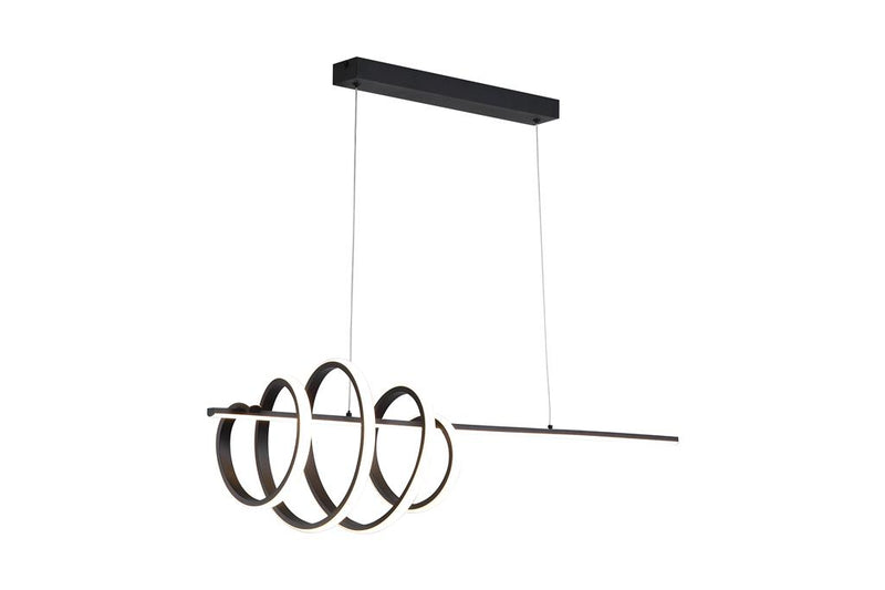 Searchlight 22510BK Sword LED Pendant, Black Metal