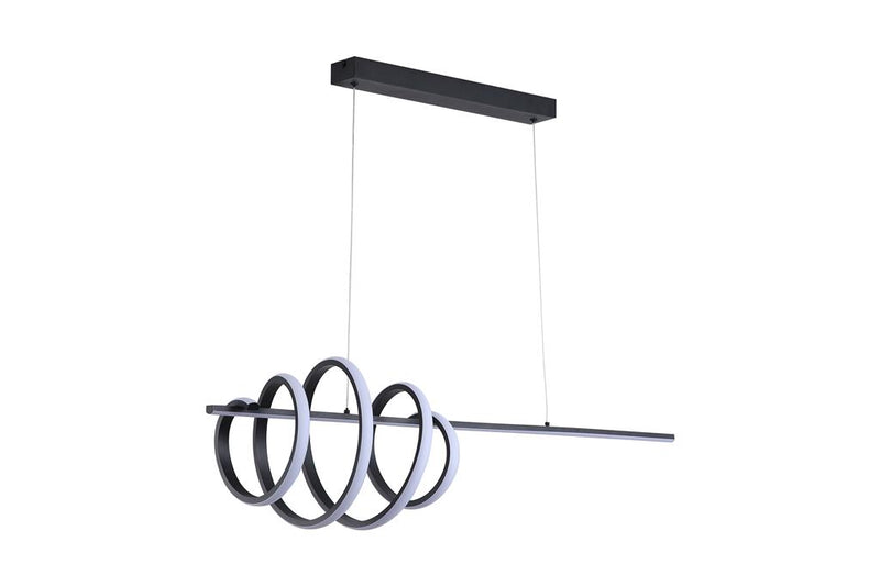 Searchlight 22510BK Sword LED Pendant, Black Metal