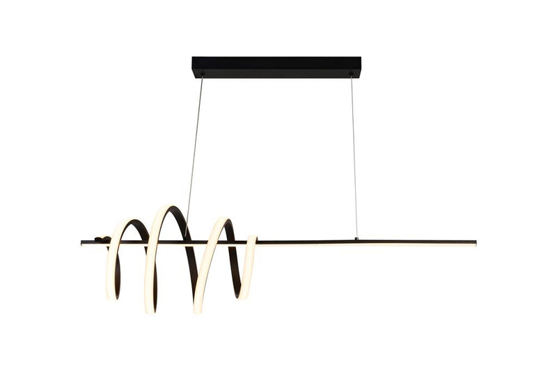 Searchlight 22510BK Sword LED Pendant, Black Metal