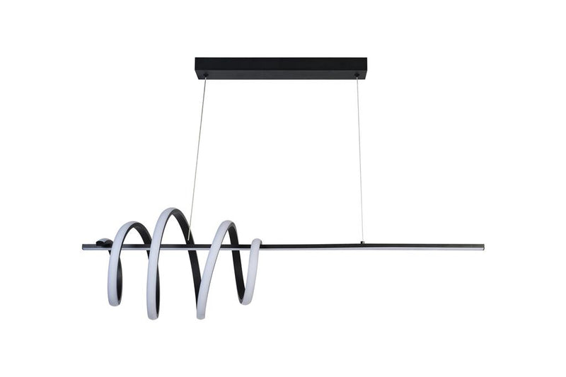 Searchlight 22510BK Sword LED Pendant, Black Metal