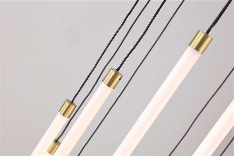 Searchlight 22712SB Flare LED 12Lt Stairwell Pendant, Satin Brass