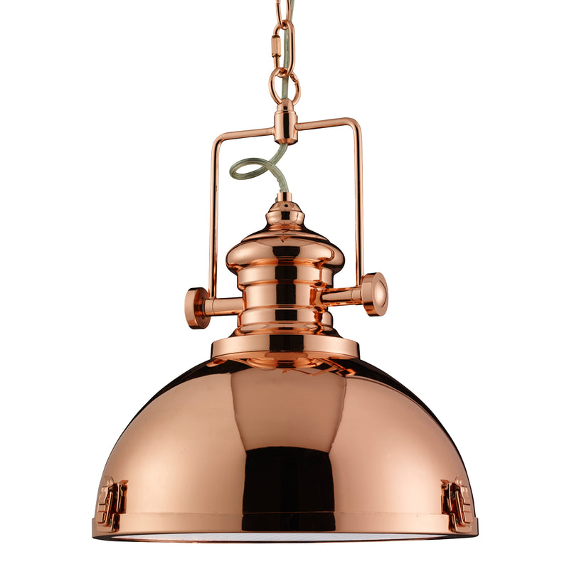 Searchlight  2297CU Louisiana Pendant  - Copper Metal & Clear Lens