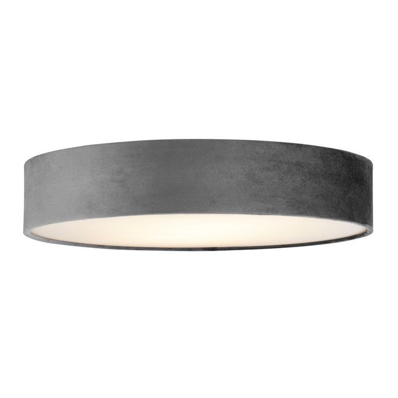 Searchlight  23298-3GY Drum 3Lt Flush - Grey Velvet