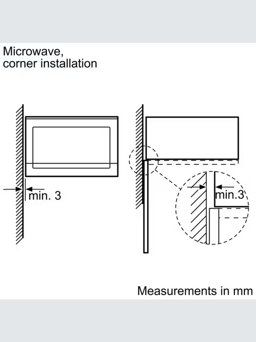Neff HLAGD53N0B Built-In Microwave Oven with Grill, Black/Silver