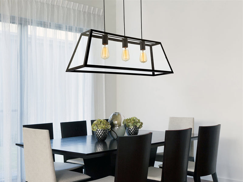 Firstlight Kew 3 Light Pendant 3438BK