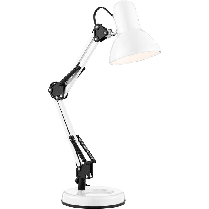 Searchlight 2429WH Desk Table Lamp  - White Metal