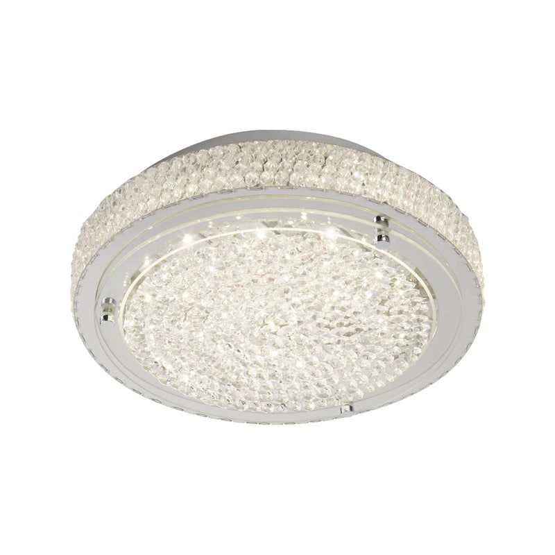 Searchlight  2713CC Florida  Flush - Chrome Metal & Clear Crystal