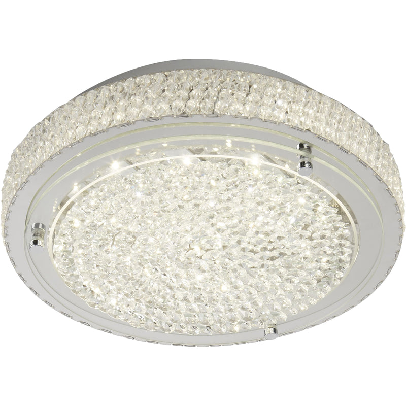 Searchlight  2714CC Florida  Flush - Chrome Metal & Clear Crystal