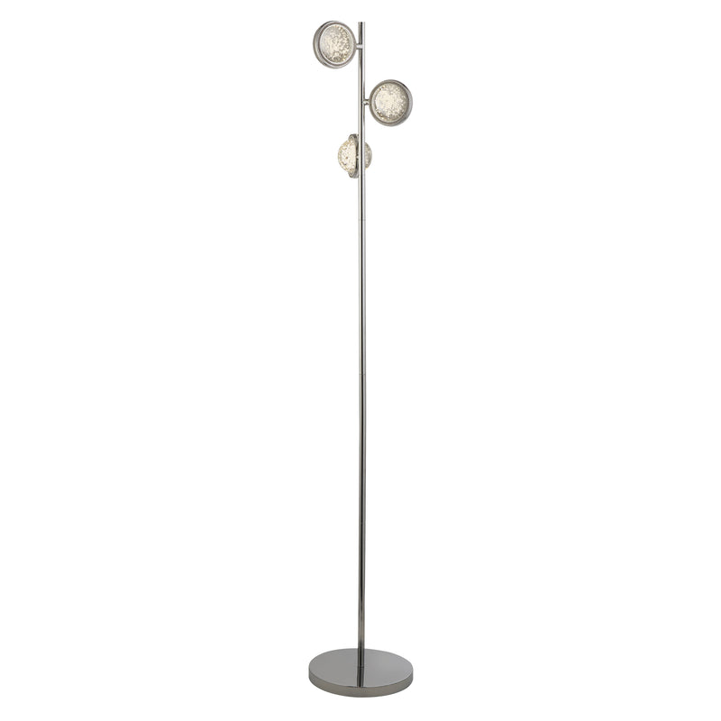 Searchlight  28701-3CC Quartz 3Lt Floor Lamp - Chrome & Bubble Glass