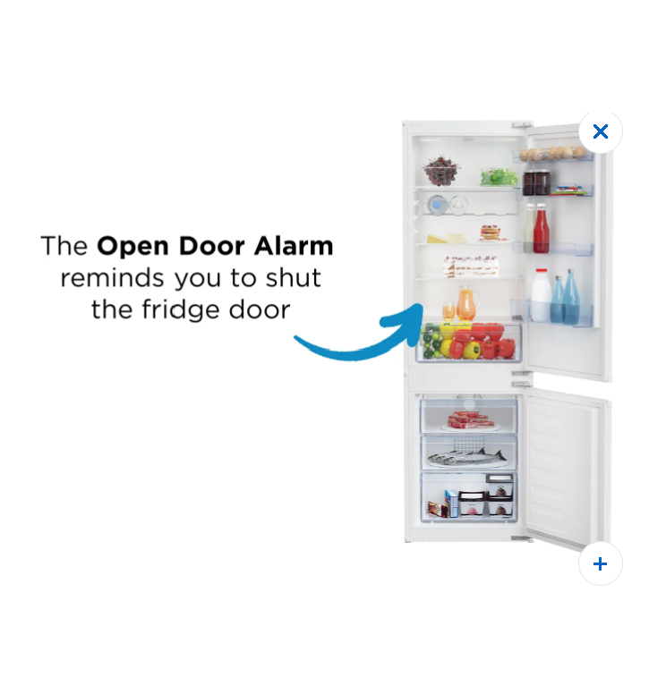 Beko BCFD373 Integrated 70/30 Frost Free Fridge Freezer - White - Bonus Superstore