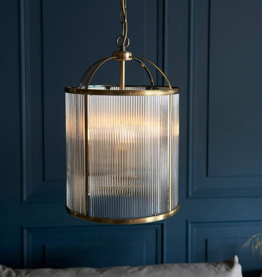 Lambeth Ribbed 4lt Pendant - 106711