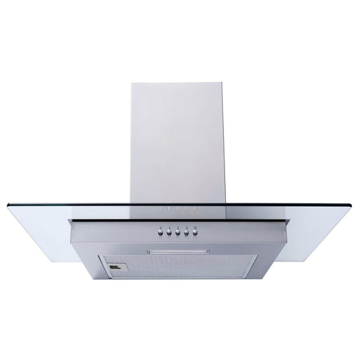 60cm Flat Glass Stainless Steel Chimney Cooker Hood Extractor Fan - Bonus Superstore