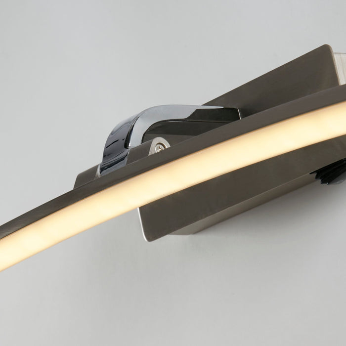 Searchlight  79822-50SS Santorini Picture Light - Satin Silver & Polished Chrome