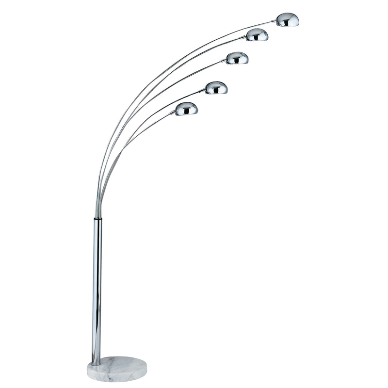 Searchlight  3085-5CC Giraffe 5Lt Floor Lamp  - Chrome Metal & White Marble Base