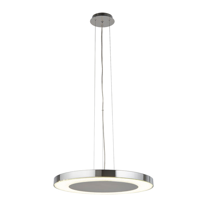 Searchlight  3090-50CC Lexi Pendant - Chrome Metal & Crushed Ice Effect Glass