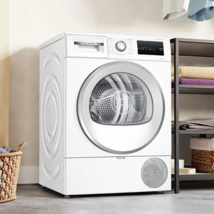 Bosch, Series 4 WTH85226G 8kg Heat Pump Tumble Dryer - White