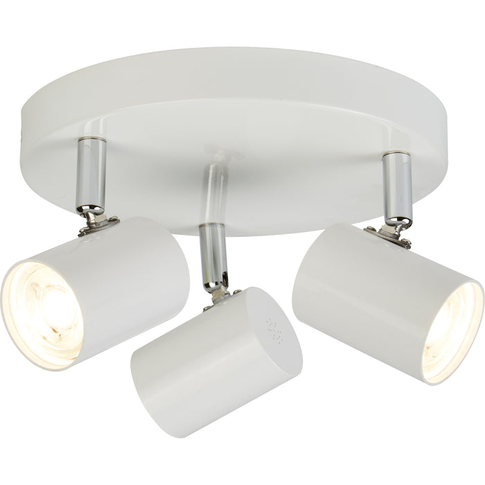 Searchlight  3173WH Rollo 3Lt Round Spotlight  - White Metal