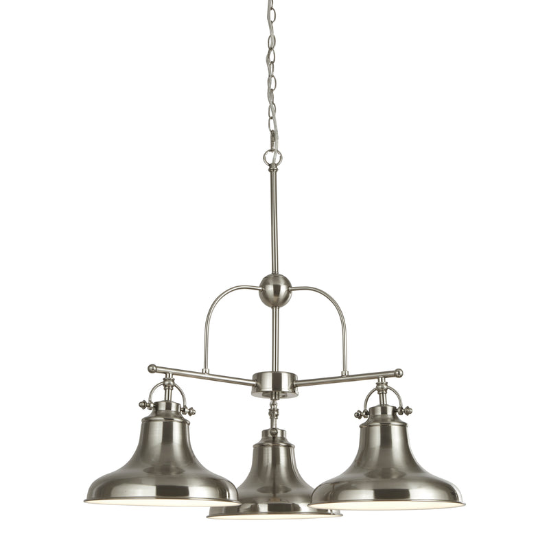 Searchlight  3183-3SS Dallas 3Lt Pendant - Satin Silver
