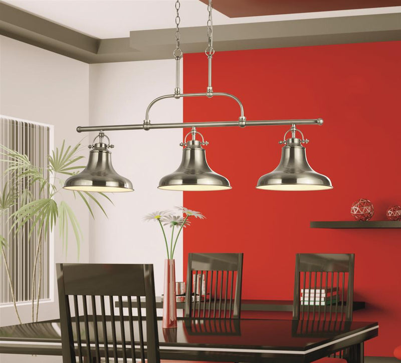 Searchlight  3193-3SS Dallas 3Lt Bar Pendant - Antique Rouge Metal