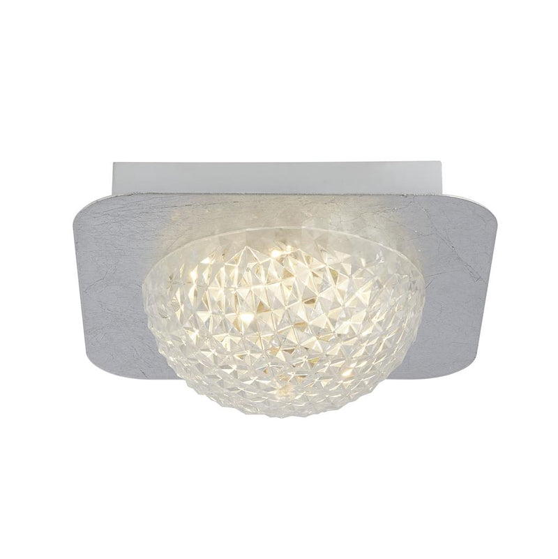 Searchlight  32511-1SI Celestia Flush - Silver Metal & Acrylic