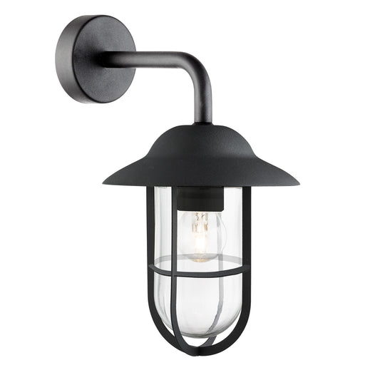 Searchlight 3291BK Toronto Outdoor Wall Light - Black Metal & Clear Glass Searchlight