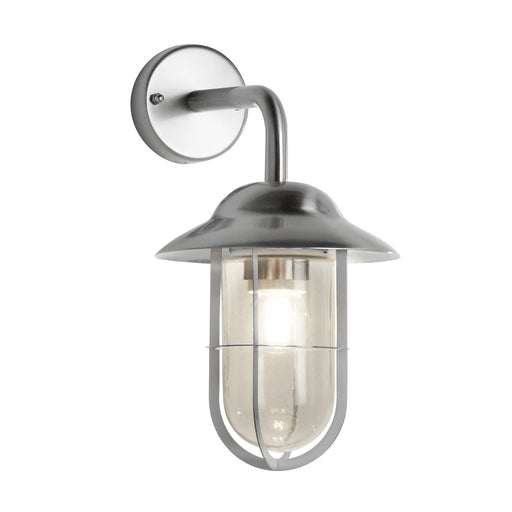 Searchlight 3291SS Toronto Outdoor Wall Light- Satin Silver Metal & Clear Glass Searchlight