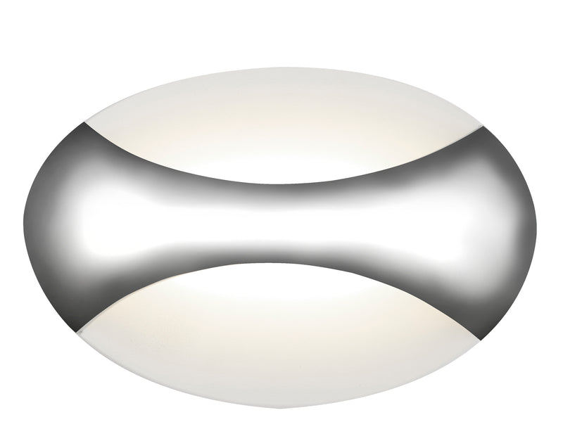 Searchlight  3420CC Glow LED Wall Light Oval - Chrome/Sand White