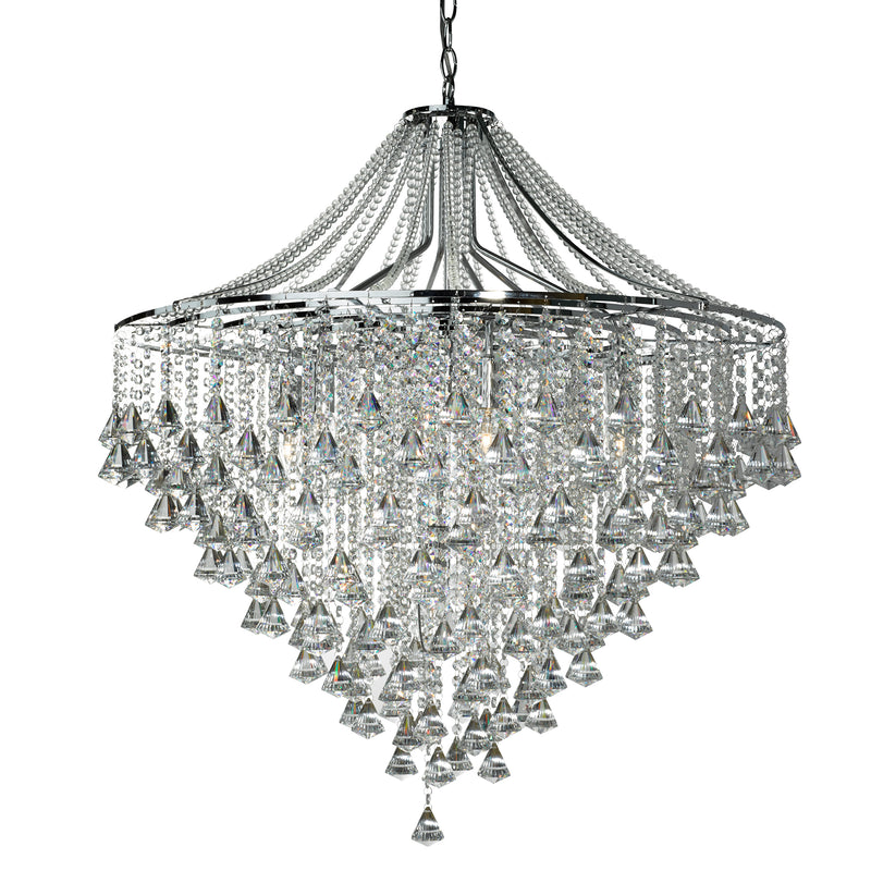 Searchlight  3497-7CC Dorchester 7Lt Pendant -  Chrome & Crystal