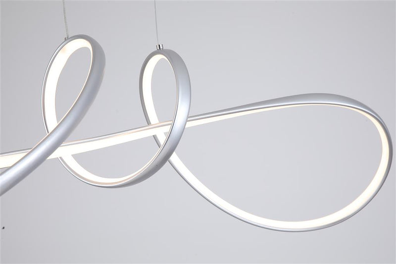 Searchlight 36524GY Maisie LED Pendant, Grey Metal