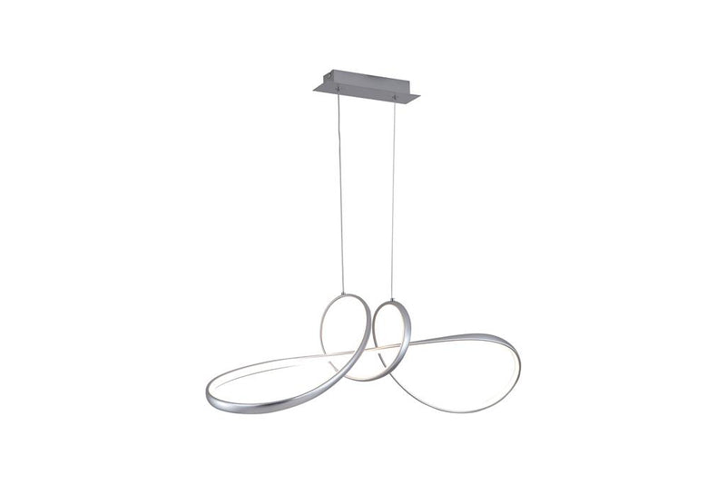 Searchlight 36524GY Maisie LED Pendant, Grey Metal