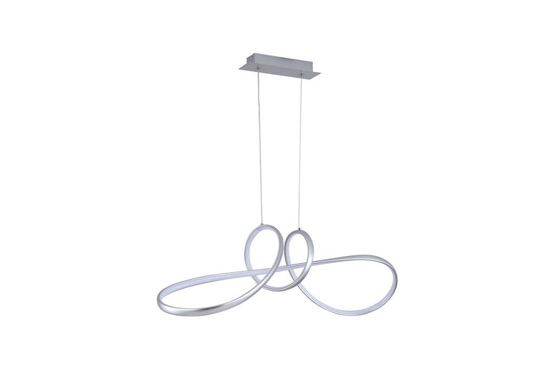Searchlight 36524GY Maisie LED Pendant, Grey Metal