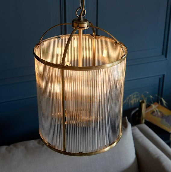 Lambeth Ribbed 4lt Pendant - 106711