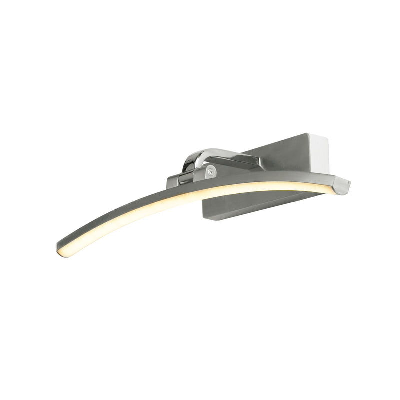 Searchlight  79821-40SS Santorini Picture Light - Satin Silver & Polished Chrome