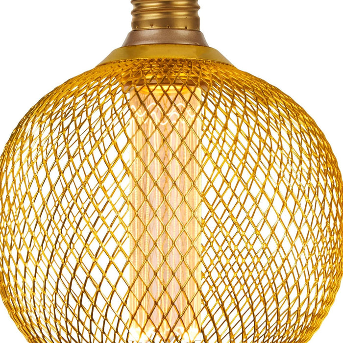 Searchlight  16003GO Wire Mesh Effect Globe Lamp - Gold Metal