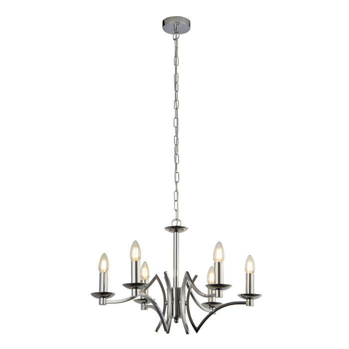 Searchlight  41312-6CC Ascot 6Lt Pendant- Chrome Metal