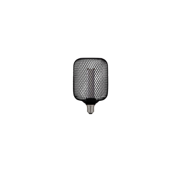 Searchlight  16002BK Wire Mesh Effect Drum Lamp - Black Metal