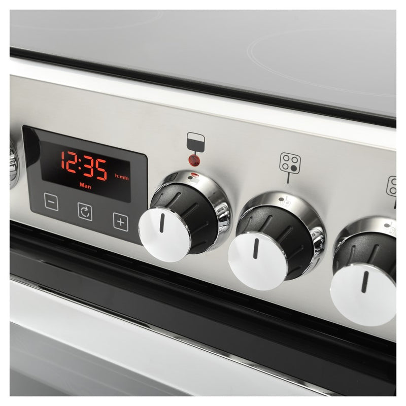Belling 444410819 Cook centre 60E 60cm Double Oven Electric Cooker With Ceramic Hob - Stainless Steel - Bonus Superstore