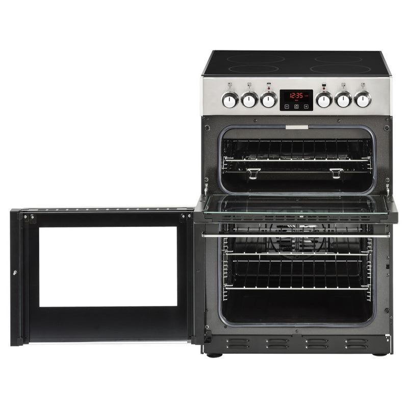 Belling 444410819 Cook centre 60E 60cm Double Oven Electric Cooker With Ceramic Hob - Stainless Steel - Bonus Superstore